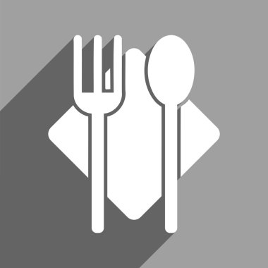 Uzun gölge ile beslenme düz kare simgesi