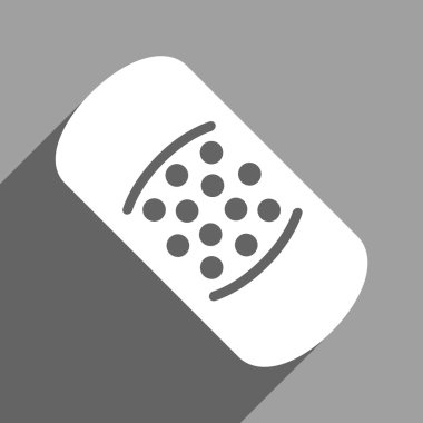 Patch Flat Square Icon with Long Shadow