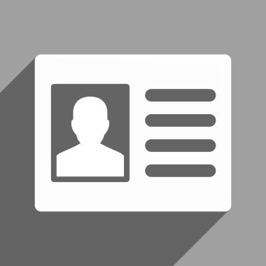 Uzun gölge ile hasta hesap düz kare simgesi