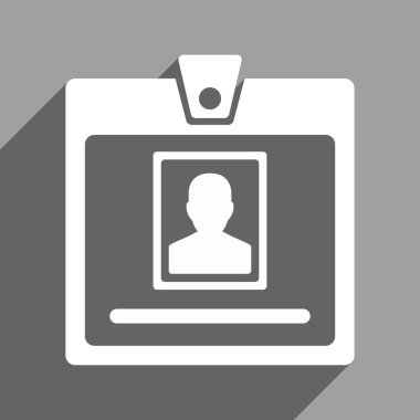 Uzun Gölge kişi rozet düz kare simgesi