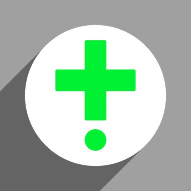 Pharmacy Flat Square Icon with Long Shadow