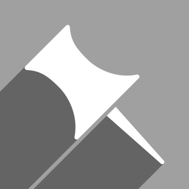 Uzun gölge ile PIN düz kare simgesi