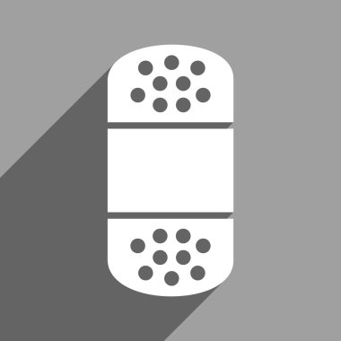 Uzun gölge ile sıva düz kare simgesi