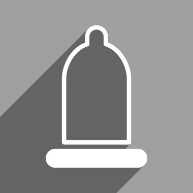 Preservative Flat Square Icon with Long Shadow