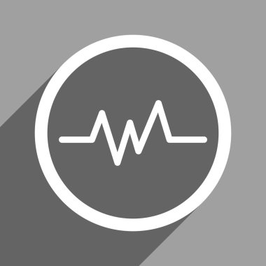 Darbe düz kare simgesini uzun gölge ile izleme