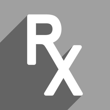 Receipt Symbol Flat Square Icon with Long Shadow