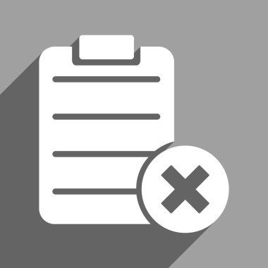 Uzun gölge ile Reddet Form düz kare simgesi