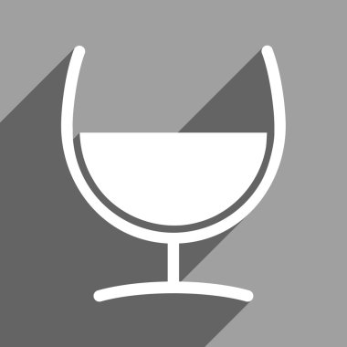 Uzun gölge ile çare cam düz kare simgesi