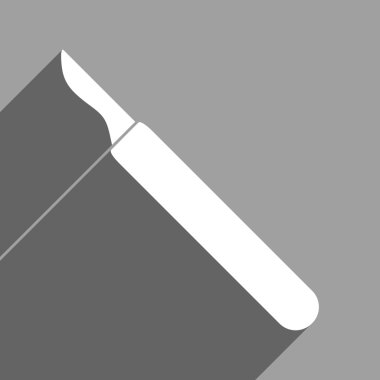 Uzun gölge ile neşter düz kare simgesi