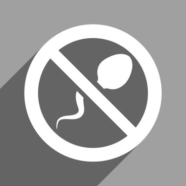 Uzun gölge ile sperm öldürücü düz kare simgesi