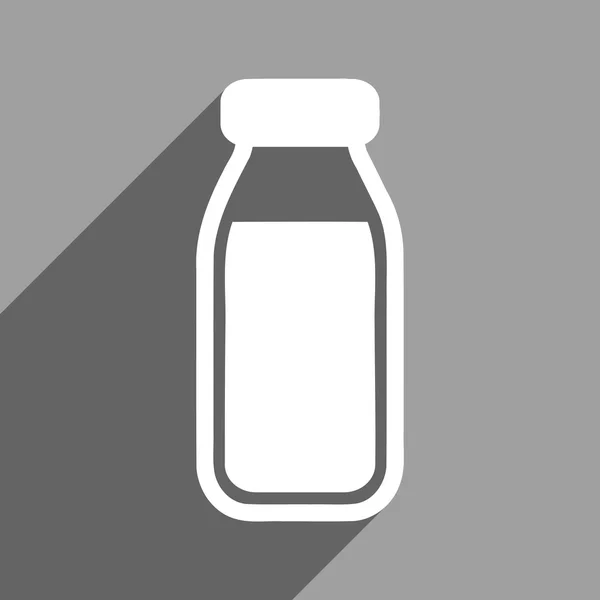Icono cuadrado plano de botella completa con sombra larga — Archivo Imágenes Vectoriales