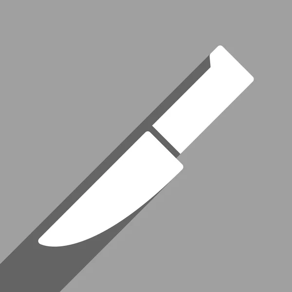 Couteau Icône carré plat avec ombre longue — Image vectorielle