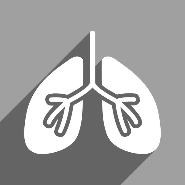 Lungen flache quadratische Ikone mit langem Schatten — Stockvektor