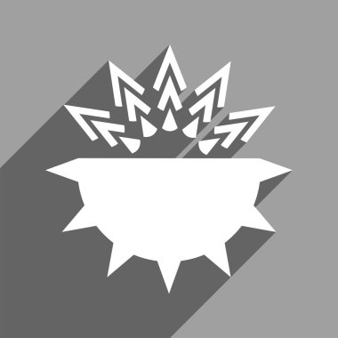 Uzun gölge ile viral yapısı düz kare simgesi