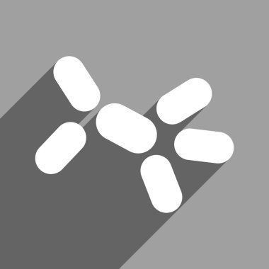 Uzun gölge ile Maya düz kare simgesi