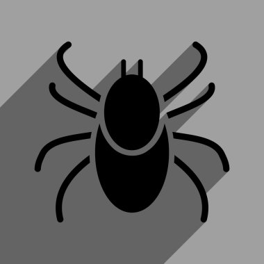 Uzun gölge ile mite düz kare simgesi