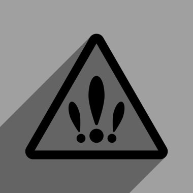 Uzun gölge ile birden çok sorunları düz kare simgesi