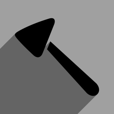 Uzun gölge ile nörolog çekiç düz kare simgesi