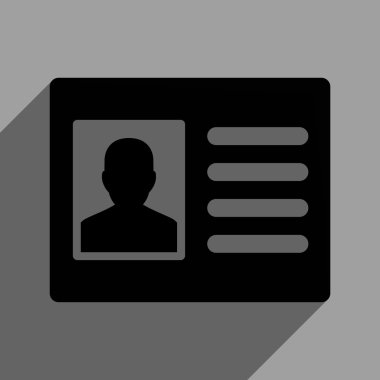 Uzun gölge ile hasta hesap düz kare simgesi