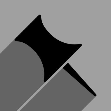 Uzun gölge ile PIN düz kare simgesi