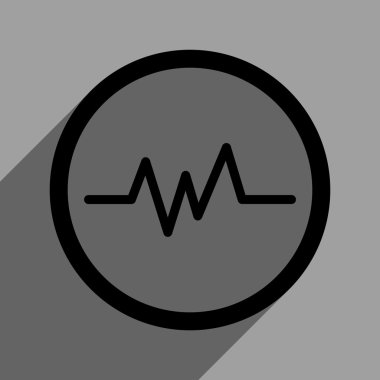 Darbe düz kare simgesini uzun gölge ile izleme