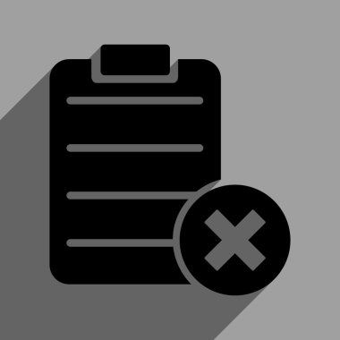 Uzun gölge ile Reddet Form düz kare simgesi