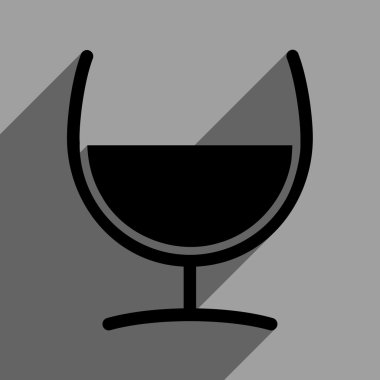 Uzun gölge ile çare cam düz kare simgesi