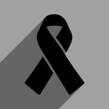 Uzun gölge ile dayanışma şerit düz kare simgesi