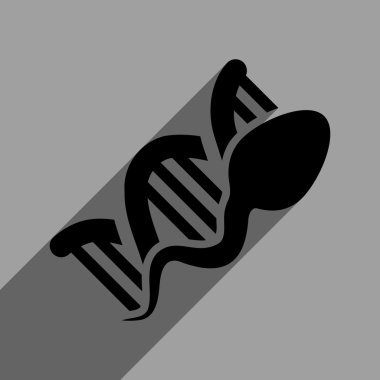 Uzun gölge ile sperm çoğaltma düz kare simgesi