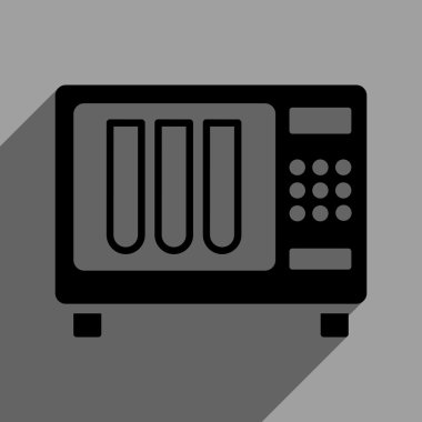 Uzun gölge ile sterilizasyon düz kare simgesi