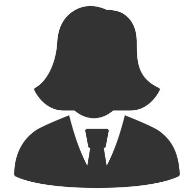 İş kadını düz vektör simgesi