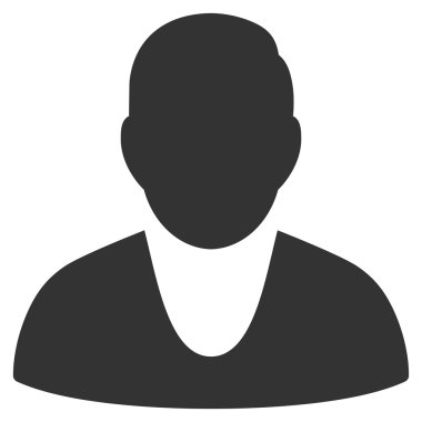 İstemci düz vektör simgesi