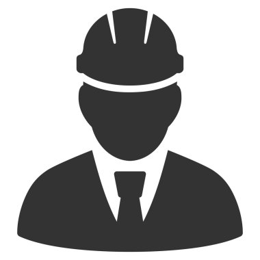 Mühendis düz vektör simgesi