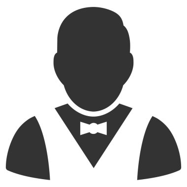 garson düz vektör simgesi