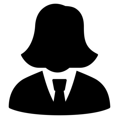 İş kadını düz vektör simgesi