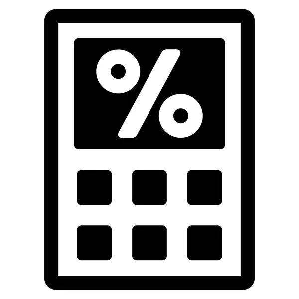 Calculatrice d'impôt Icône vectorielle plate — Image vectorielle