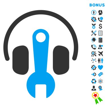 Bonus ile KulaklıkLar Tuning Flat Vector Simgesi