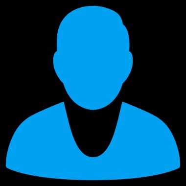 İstemci düz vektör simgesi