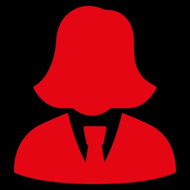 İş kadını düz vektör simgesi