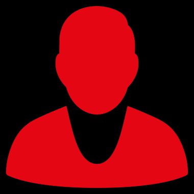 İstemci düz vektör simgesi