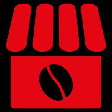 Kafe düz vektör simgesi