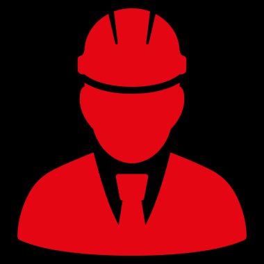 Mühendis düz vektör simgesi