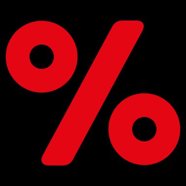 yüzde düz vektör simgesi