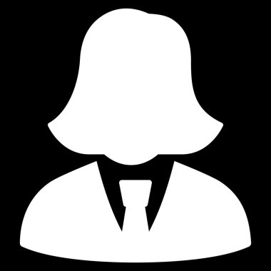 İş kadını düz vektör simgesi