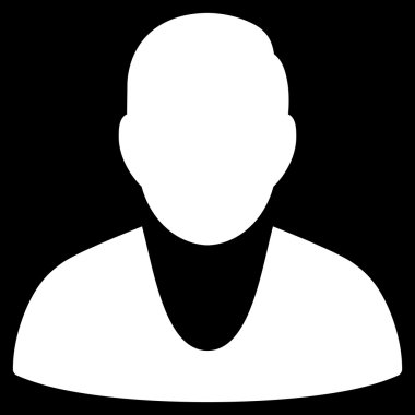 İstemci düz vektör simgesi