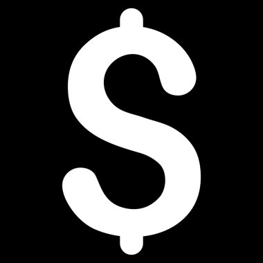 Dolar düz vektör simgesi