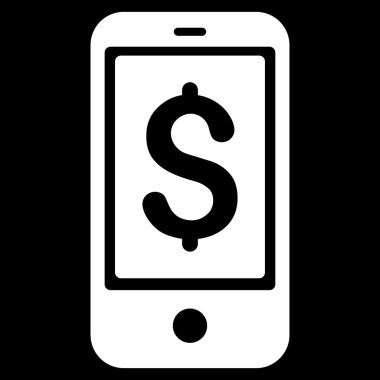 Mobil denge düz vektör simgesi