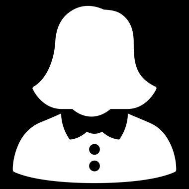 Kadın düz vektör simgesi