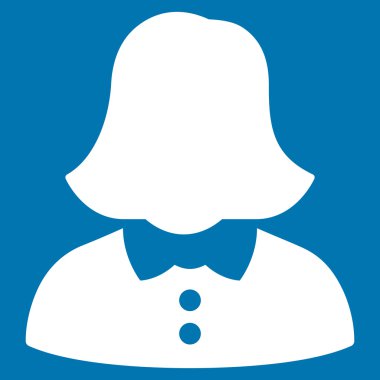 Kadın düz vektör simgesi