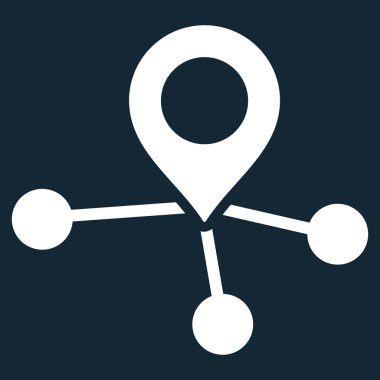 Mekanlar düz vektör simgesi